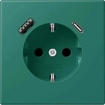 jung LC 1520-15 CA 216, Jung SCHUKO-Steckdose, 16 A 250 V ~, mit USB-Ladeger&auml;t, 1 x