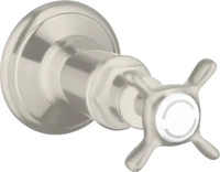 AXOR 16871800, AXOR Montreux Absperrventil Unterputz mit Kreuzgriff Edelstahl Optic,