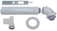Vaillant Basis-Anschluss-Set konz. Abgasl. PP 60/100mm an DN 60 im Schacht,