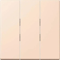 jung LC 993 BF 228, Jung Wippe 3fach, Thermoplast lackiert, Serie LS, rose p&acirc;le