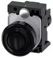 Siemens Akustischer Melder, 22mm, rund, Kunststoff, schwarz, Dauerton 2,4 kHz, AC/DC