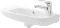 Duravit DU Handwaschbecken D-Code 500 mm mit &Uuml;L, mit HLB, HL rechts, wei&szlig;,