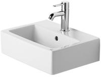 Duravit DU Handwaschbecken Vero 450 mm mit &Uuml;L, mit HLB, 1 HL, wei&szlig;, 0704450000