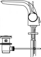 Ideal Standard Waschtischarmatur Melange,m.Ablgarn., CU-Rohren, Ausld. 136mm,...