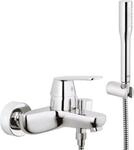 GROHE Einhand-Wannenbatterie Eurosmart C 32832 Wandmontage Brausegarnitur chrom,
