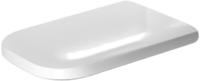 Duravit WC-Sitz Happy D.2 ohne SoftClose Scharniere edelstahl, lang, wei&szlig;,
