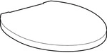 Geberit GE Cleo WC-Sitz, wei&szlig; Scharniere verchromt, 573660000