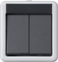 Gira Taster-BA 2f 1-Punkt KNX WG AP Grau [516130], 5161 30