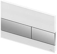 TECE TECEsquare WC-Bet&auml;tigungsplatte Zweimengentechnik, Glas schwarz gl&auml;nzend,