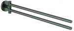 GROHE Handtuchhalter Essentials 40371_1 2-armig 450mm hard graphite geb&uuml;rstet,