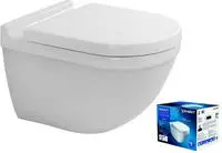 Duravit DU WWC-Set Starck 3, rimless, Durafix TS,wei&szlig;, inkl.WC-Sitz