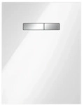 TECE TECElux Bet&auml;tigungsglasplatte manuell Glas wei&szlig;, Tasten Chrom gl&auml;nzend,