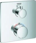 GROHE THM-Brausebatterie Grohtherm 24079 2 Abg. FMS f&uuml;r Rap. SmartBox eckig chrom,
