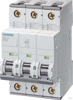 Siemens Leitungsschutzschalter 400V 10kA, 3-polig, C, 4A, T=70mm, 5SY43047