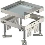 OBO Bettermann Quadratische Kassette mit Schnurauslass 200x200mm Edelstahl, rostfrei