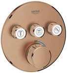 Grohe 29121DL0, GROHE Thermostat Grohtherm SmartControl 29121 FMS rund 3 ASV warm