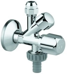 GROHE Kombi-Eckventil 22036 DN15 1/2''x3/8''x3/4'' selbstd. A.-gew. chrom, 22036000