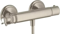 AXOR 16261820, AXOR Montreux Brausethermostat Aufputz mit Kreuzgriff Brushed Nickel,