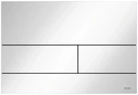 TECE TECEsquare II Metall WC-Bet&auml;tigungsplatte, Wei&szlig; gl&auml;nzend, Zweimengentechnik,