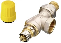 Danfoss Ventilgeh&auml;use RA-UN 15 R 1/2, UK (Axial), Matt vernickelt, 013G3043