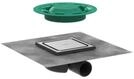 hansgrohe RainDrain Spot Komplettset Punktablauf 150/150 Edelstahl geb&uuml;rstet,