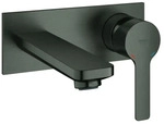 GROHE 2-Loch-WT-Wandbatterie Lineare 19409_1 FMS hard graphite geb&uuml;rstet,...