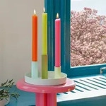 REMEMBER Magnetischer Kerzenhalter "Luna Mini" 3 farbige Magnet-Kerzenhalter und