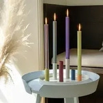 REMEMBER Magnetischer Kerzenhalter "Luna" 6 farbige Magnet-Kerzenhalter und Tablett