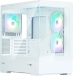 Zalman P30 White V2, Zalman P30 V2 Tempered Glass Panoramic View PC-Geh&auml;use