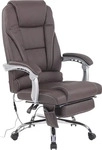 CLP 317768, CLP B&uuml;rostuhl Pacific Echtleder mit Massagefunktion braun