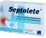 Septolete mit Eukalyptus-Geschmack 3 mg/1 mg Lut 16 ST