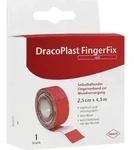 Dracoplast Fingerfix 2.5cmx4.5M Rot M. Wundk. 1 ST