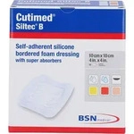 Cutimed Siltec B Schaumverb. 10x10 cm M.haftr. 10 ST