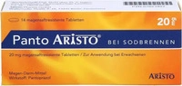 PZN-DE 07021927, Aristo Pharma Panto Aristo bei Sodbrennen 20mg Msr. Tabletten 14 ST