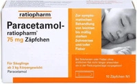 PZN-DE 09263913, Paracetamol-Ratiopharm 75 mg Z&auml;pfchen 10 ST