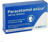 PZN-DE 15613524, axicorp Pharma Paracetamol Axicur 500 mg Tabletten 20 ST
