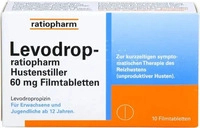 PZN-DE 18379069, Levodrop-Ratiopharm Hustenstiller 60 mg Filmtabl. 10 ST