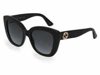 Gucci GG0327S Damen-Sonnenbrille Vollrand Eckig Kunststoff-Gestell, schwarz