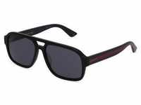 Gucci GG0925S Herren-Sonnenbrille Vollrand Pilot Kunststoff-Gestell, schwarz