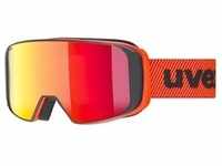 Uvex SAGA TO Unisex-Skibrille Vollrand Monoscheibe Kunststoff-Gestell, rot