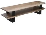 Lowboard 'Ontario', Akazie/Antikschwarz Massivholz, Metall Akazie