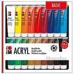 Marabu Acrylfarben, 18x 36 ml