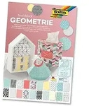 folia Papierblock "Geometrie", mint-koralle-gelb, 24 x 34 cm, 20 Blatt