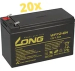 20x Kung Long WP7,2-12A F2 AGM-Akkus 12V 7,2Ah &ndash; passend f&uuml;r Best Power B610