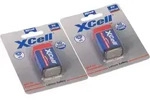 2x XCell X9V-B Lithium 9V Block Batterie 1200mAh im Blister - passend f&uuml;r