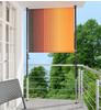 Balkonsichtschutz orange/braun 120 cm