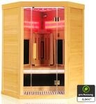 Dewello Infrarotkabine SALTCOATS 120cmx120 cm, 3 Vollspektrumstrahler, 2...