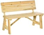 Gartenbank 2-Sitzer aus Massivholz 116 x 56 x 80 cm