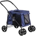 PawHut PawHut Hundewagen, Hundetrolley mit Kissen, faltbarer Hundebuggy, Katzenbuggy