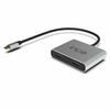 Typ-C-Hub X4 Dual HDMI 4K@30 Hz+ USB-C Adapter Silber